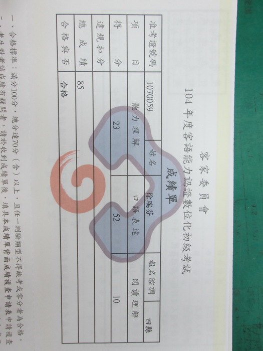 成績單