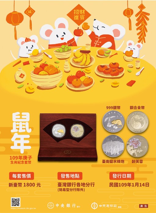 庚子鼠年生肖套幣